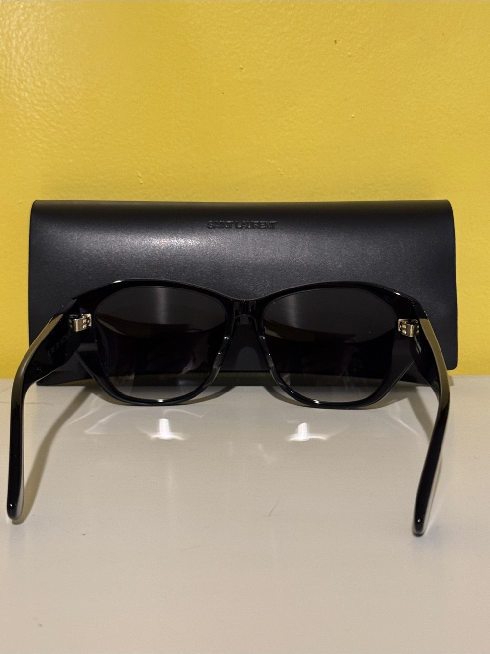 New Saint Lauren black 56mm sunglasses. - Picture 3 of 4
